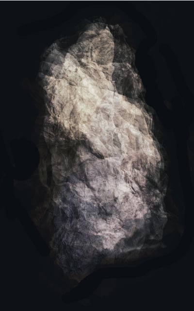 An abstract photograph that is reminiscent of a human torso