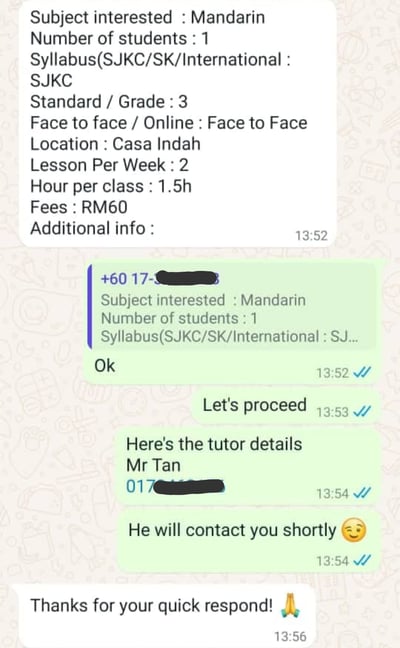 Face to Face Tuition