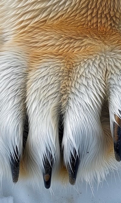 A polar bear paw 