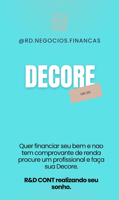 Quer financiar seu bem e nao tem comprovante de renda procure um profissional e faça sua Decore.