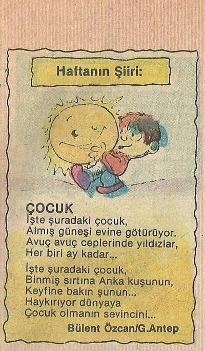 Çocuk, Şiir, Bülent Özcan