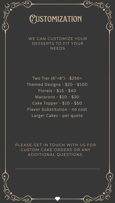 menu and pricing