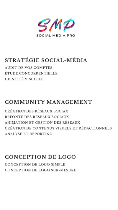 offres détaillées de social média pro