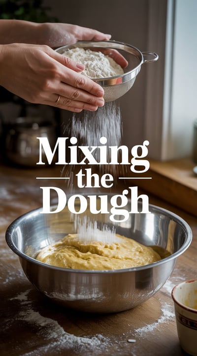 mixing the dough