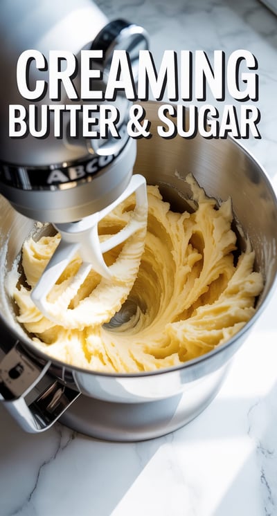 creaming butter and sugar