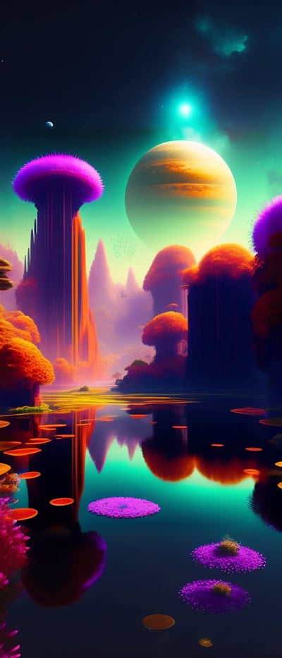 Lake on a far away planet