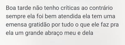 Avaliação positiva sobre o atendimento realizado pelo Dr. Diego Miras