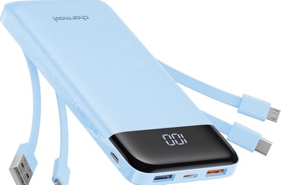 Portable Charger with built in cables