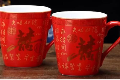 double happiness pair cups