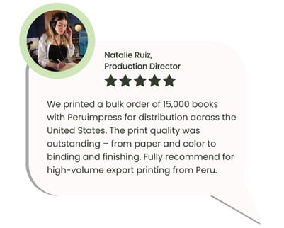 High-quality bulk book printing in Peru – 15,000 copies exported to USA