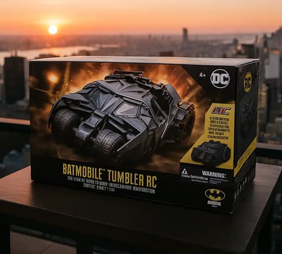 carro a control remoto de batman en caja