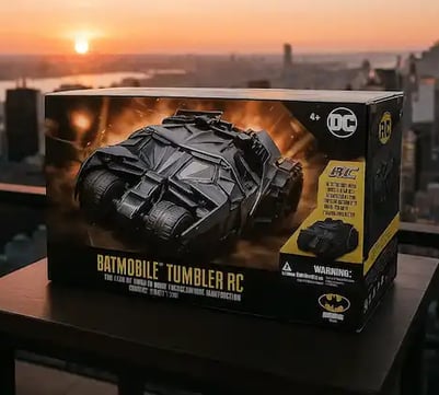 carro a control remoto de batman en caja
