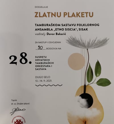 ZLATNA PLAKETA U DUGOM SELU 2021.