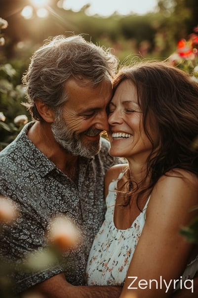 happy senior couple hugging outdoors, enjoying an active lifestyle supported by joint care