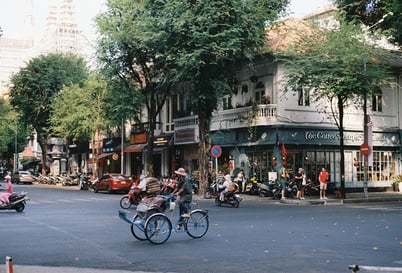 Saigon street view shot on film