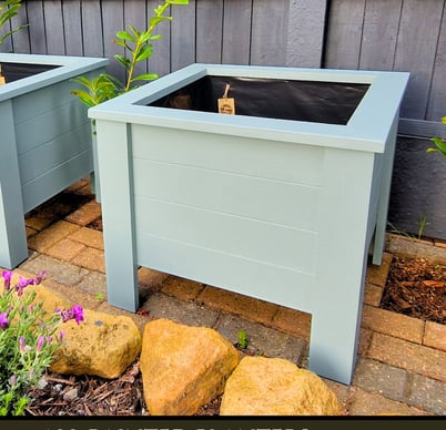 aston design planter painted in farrow and ball