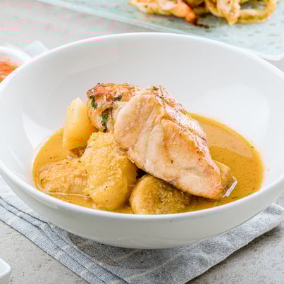 Fotografía de portafolio de un plato de mariscos