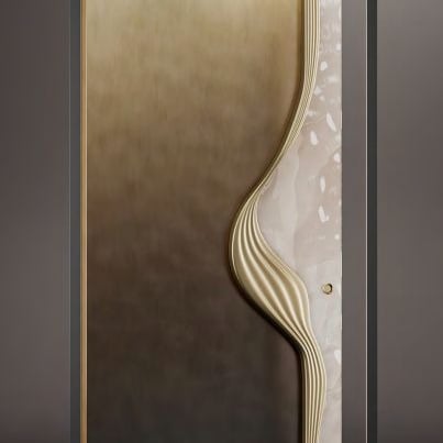 Porte en inox doré