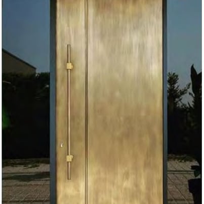 Porte en inox doré effet laiton Maroc