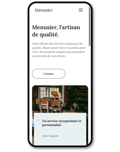 a mobile phone screen showing a menu of a restaurant