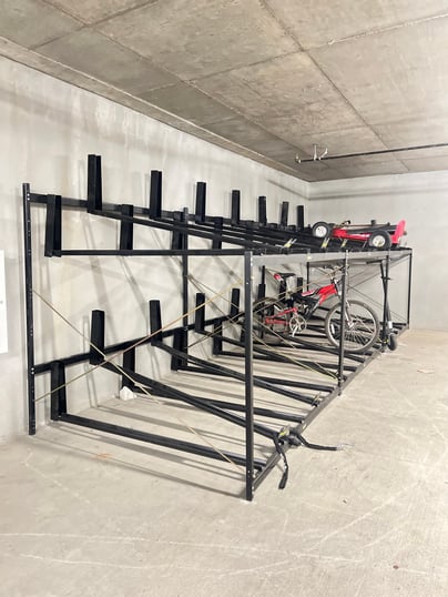 luxury apartment bike rack