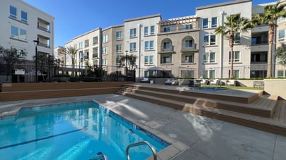 luxury apartment pool