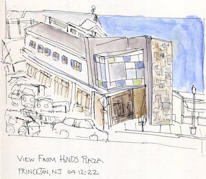 View from Hinds Plaza, Princeton NJ