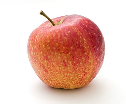 Red speckled whole apple