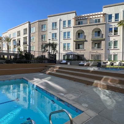 luxury apartment pool