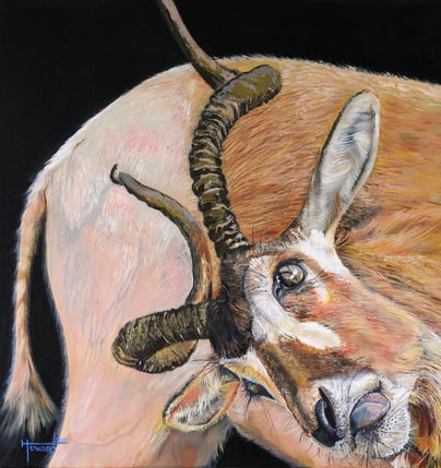 Endangered Species Addax Oil Painting