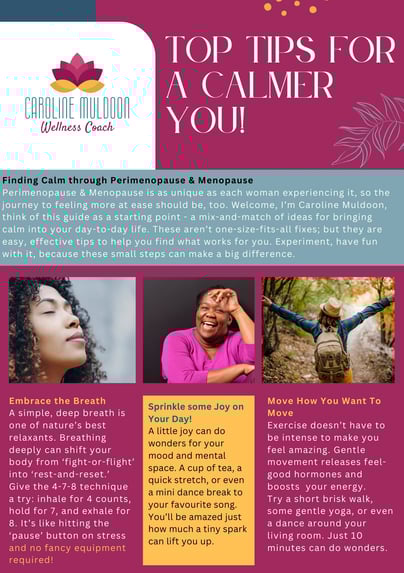 Top tips guide to managing menopause