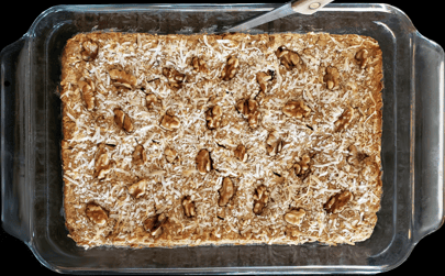 Walnut Breakfast Bars with Knife