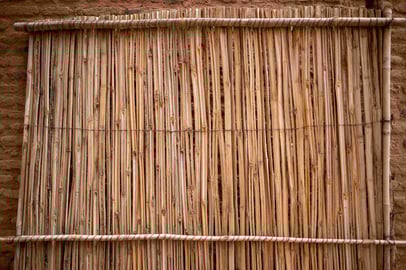 Bamboo wall panel in Sudanese architecture