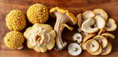 various mushrooms