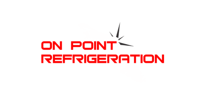 a black and white logo on a black background