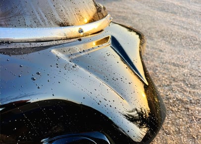 showing off the hydrophobic properties of a ceramic coating at ProPolish Norfolk County
