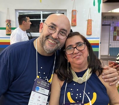 a man and woman posing for a picture