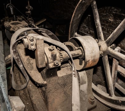 old vintage engine in the attic 