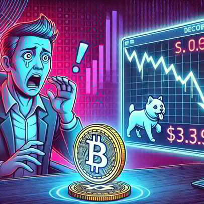 a man in a suit and tie is holding a bitcoin