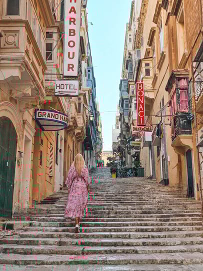valletta stairways street