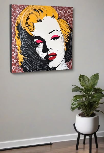 Decoração única com quadro de família para o quarto.