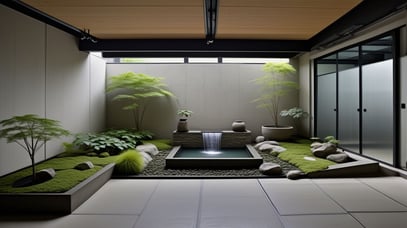 smart patio design with water fall | home designing | interior design