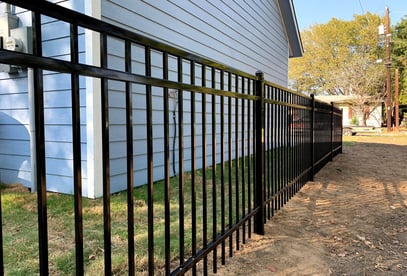 black metal fence