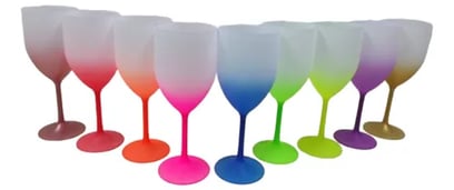taça de vinho degradê acrílico personalizado