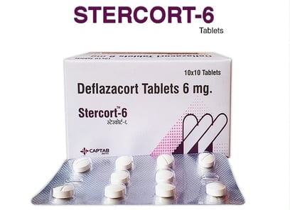 Stercort-6 Tablets – Deflazacort 6mg for effective anti-inflammatory & immunosuppressive treatment.