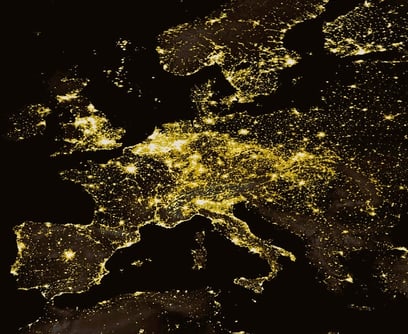 Vista dal Satellite dell' I.L in Europa.