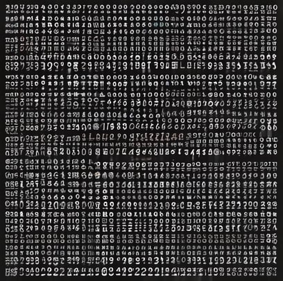 assorted numbers printed on wall
