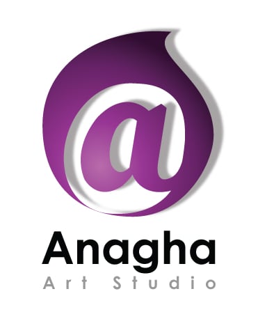 Custom logo design for startups and rebrands by Anagha Art Studio. This is our logo as a sample.