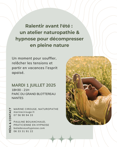 Hypnose et naturopathie en pleine nature