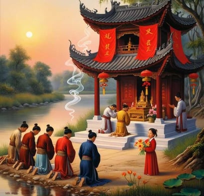 Dân Làng Tế Lễ Nguyễn Thị La Tại Đền Bà Chúa Mái